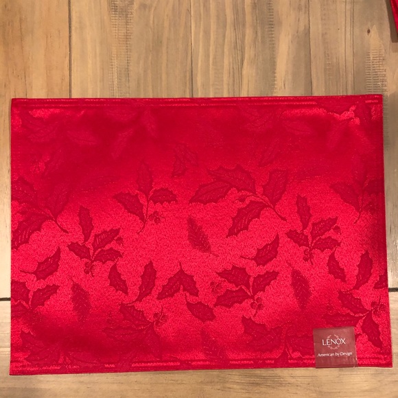 LENOX Holiday Christmas Cocktail Napkins Set Of 6 New